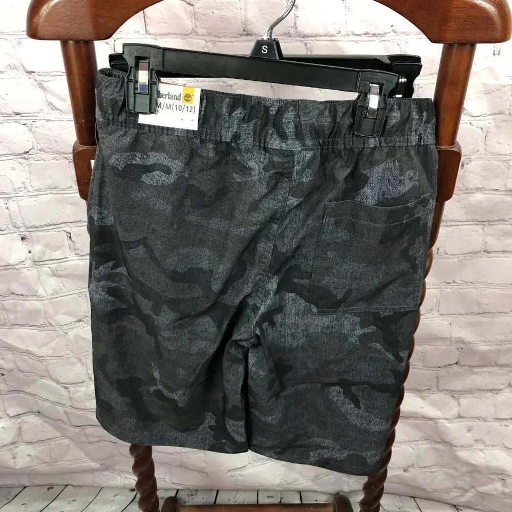 NWT Timberland castlerock boys Shorts M 10/12 outdoor gorpcore summer camo urban
